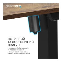 Купить Компьютерный стол Officepro ODE1260DW Dark Wood/Black - фото 6