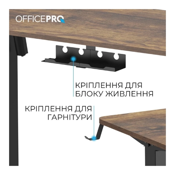 Купить Компьютерный стол Officepro ODE1260DW Dark Wood/Black - фото 7