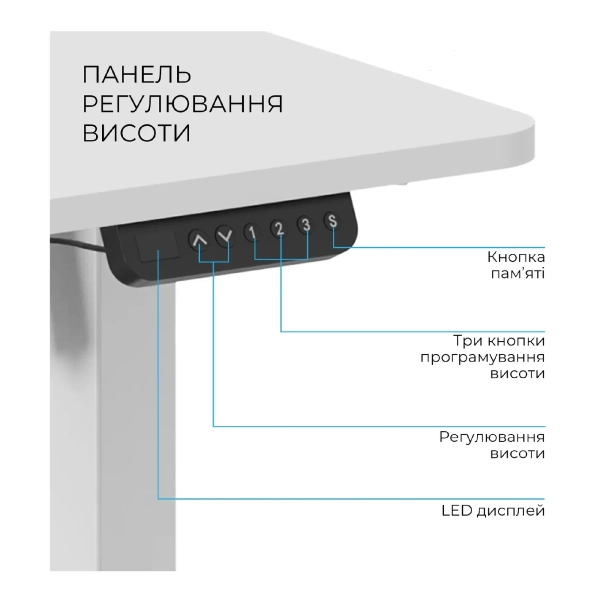 Купити Комп'ютерний стіл Officepro ODE1260W White - фото 5