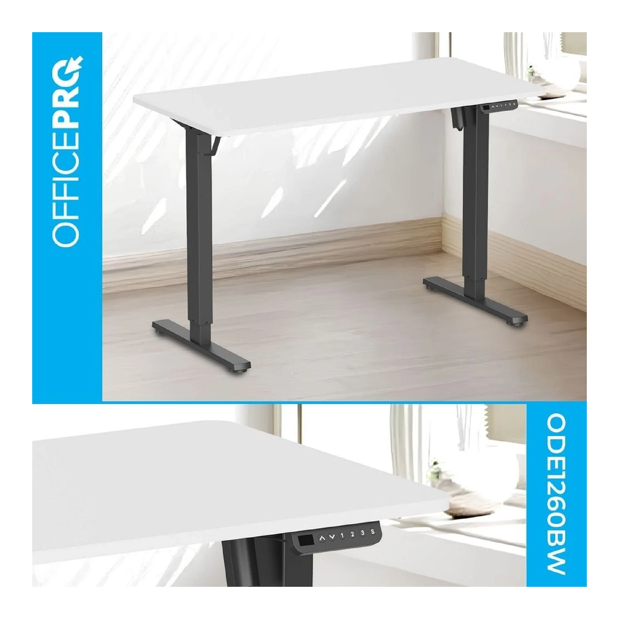 Купить Компьютерный стол Officepro ODE1260WB White/Black - фото 3