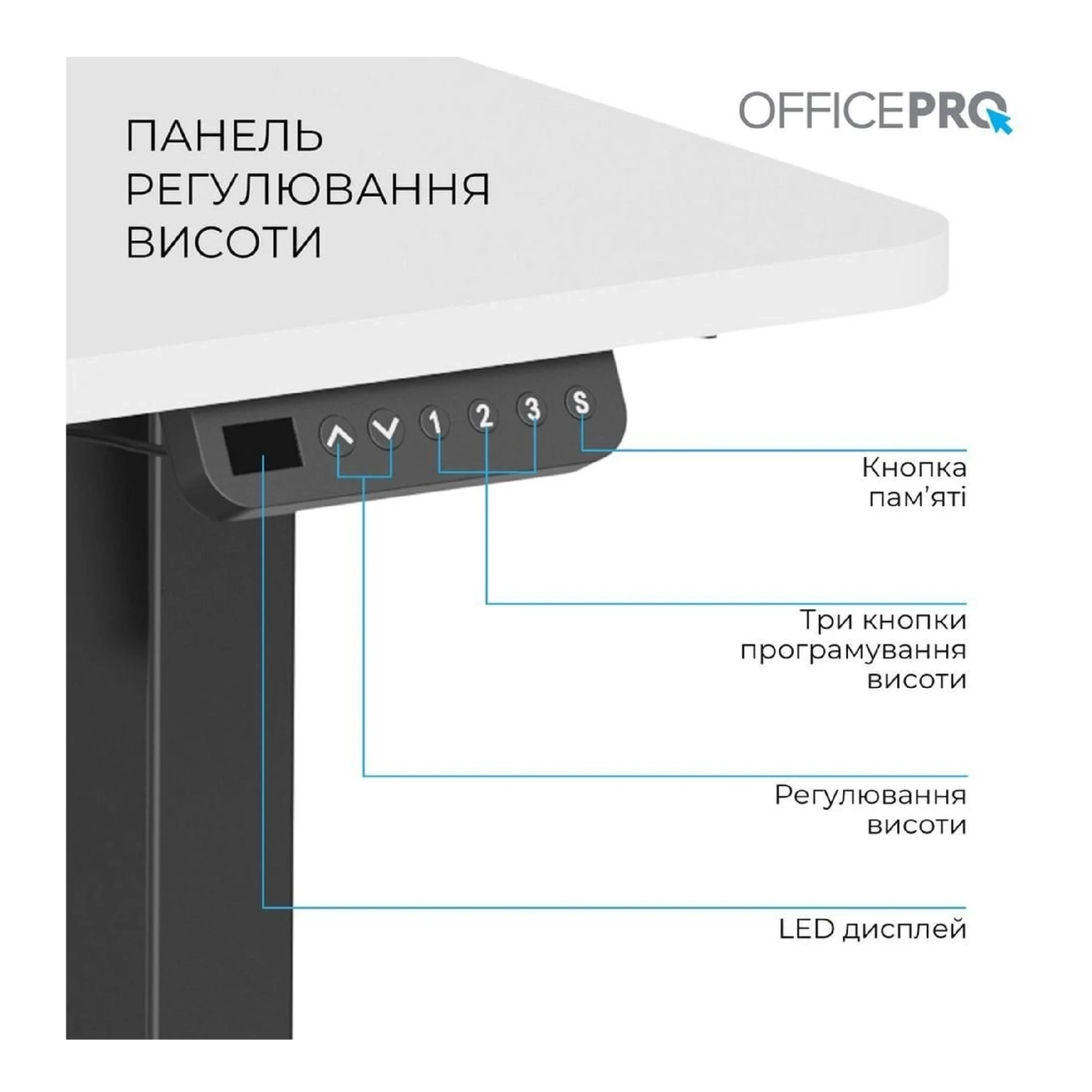 Купить Компьютерный стол Officepro ODE1260WB White/Black - фото 5