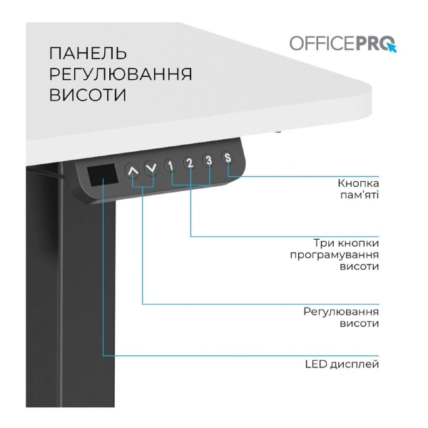 Купить Компьютерный стол Officepro ODE1260WB White/Black - фото 5