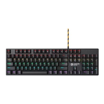 Купить Клавиатура Canyon Deimos GK-4 Rainbow LED USB UA Black (CND-SKB4-US) - фото 1