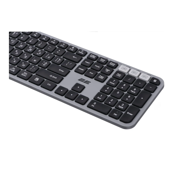 Купити Клавіатура 2E KS240 Wireless USB/Bluetooth UA Grey (2E-KS240WG_UA) - фото 3