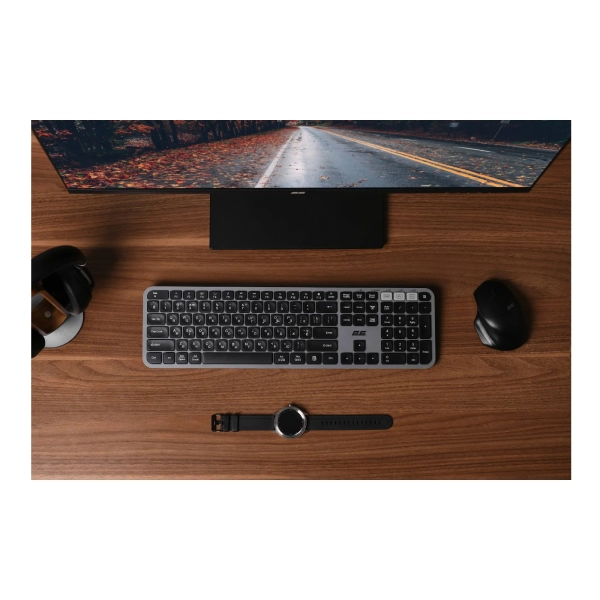 Купити Клавіатура 2E KS240 Wireless USB/Bluetooth UA Grey (2E-KS240WG_UA) - фото 9