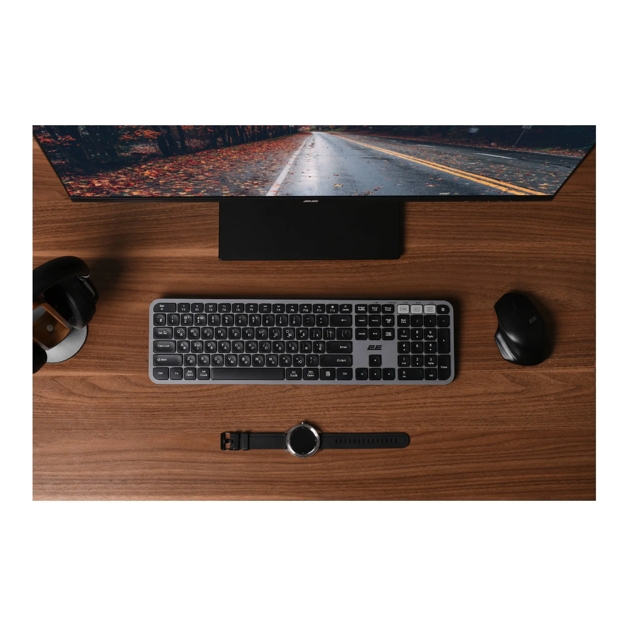 Купити Клавіатура 2E KS240 Wireless USB/Bluetooth UA Grey (2E-KS240WG_UA) - фото 9