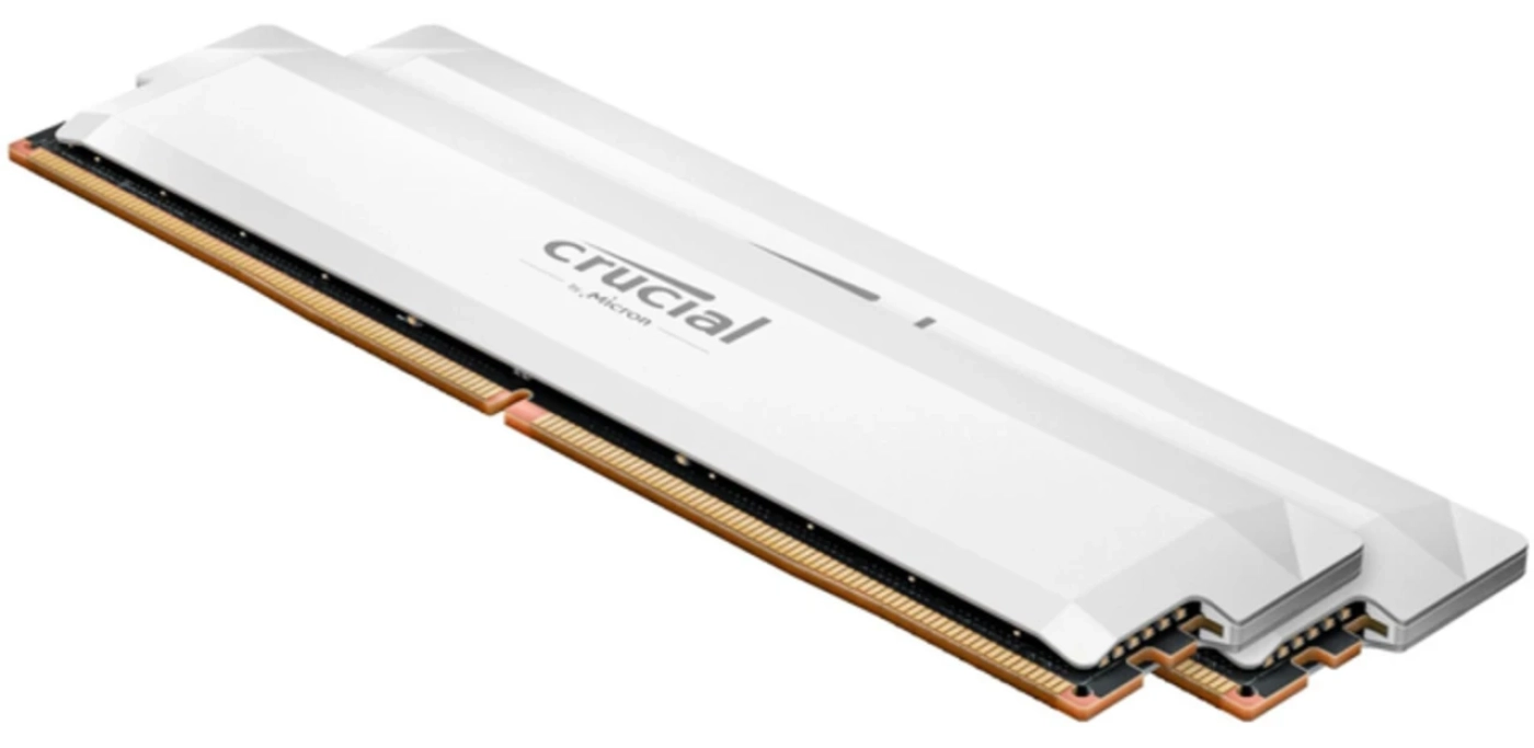 Купить Модуль памяти Crucial Pro White DDR5-6400 32GB (2x16GB) (CP2K16G64C38U5W) - фото 1