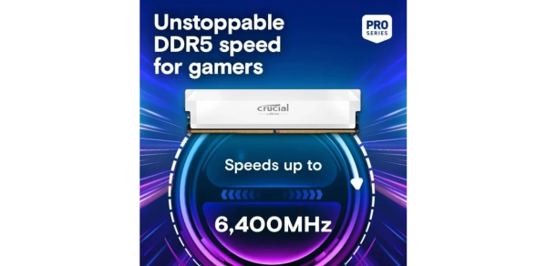 Купить Модуль памяти Crucial Pro White DDR5-6400 32GB (2x16GB) (CP2K16G64C38U5W) - фото 3
