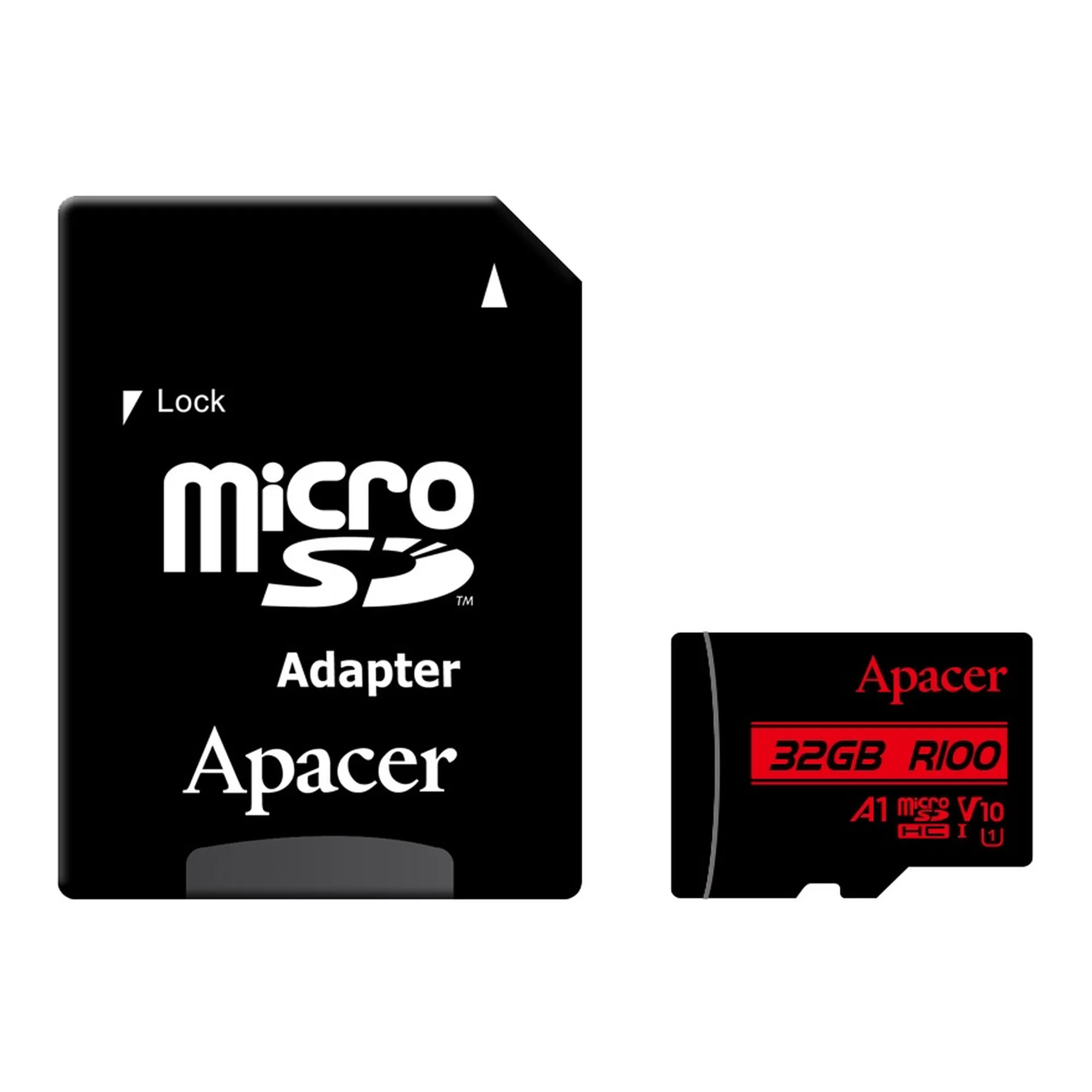 Купить Карта памяти Apacer microSDHC 32GB C10 UHS-I U1 + SD-адаптер (AP32GMCSH10U5-R) - фото 1