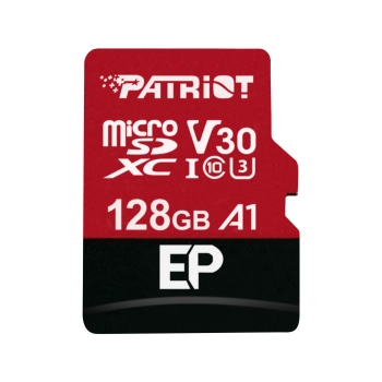 Купити Карта пам'яті Patriot microSDXC 128GB C10 UHS-I U3 EP A1 + SD адаптер (PEF128GEP31MCX) - фото 1