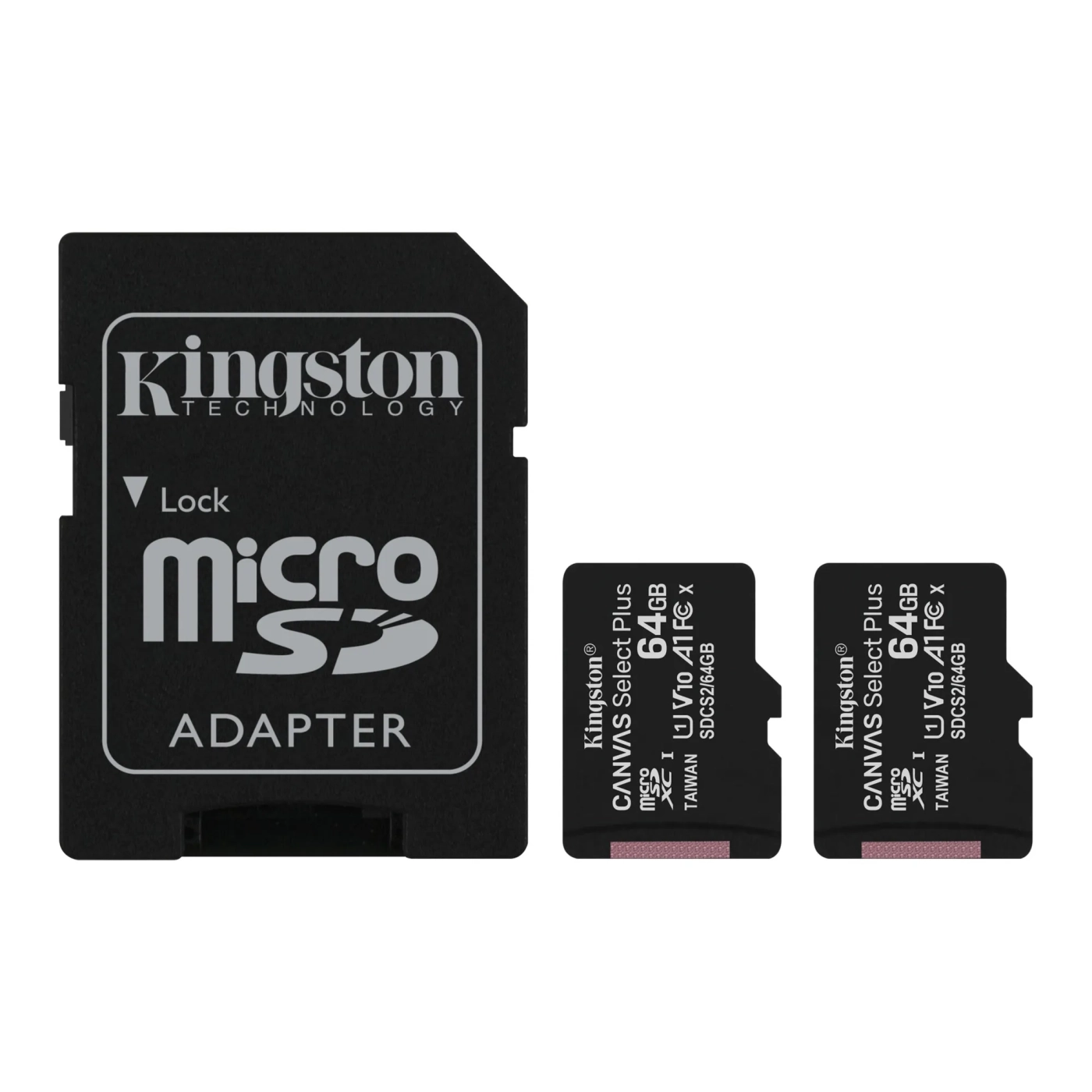 Купити Карта пам'яті Kingston microSDXC 64GB Canvas Select Plus A1 C10 UHS-I U1 V30 (SDCS2/64GB-2P1A) - фото 1