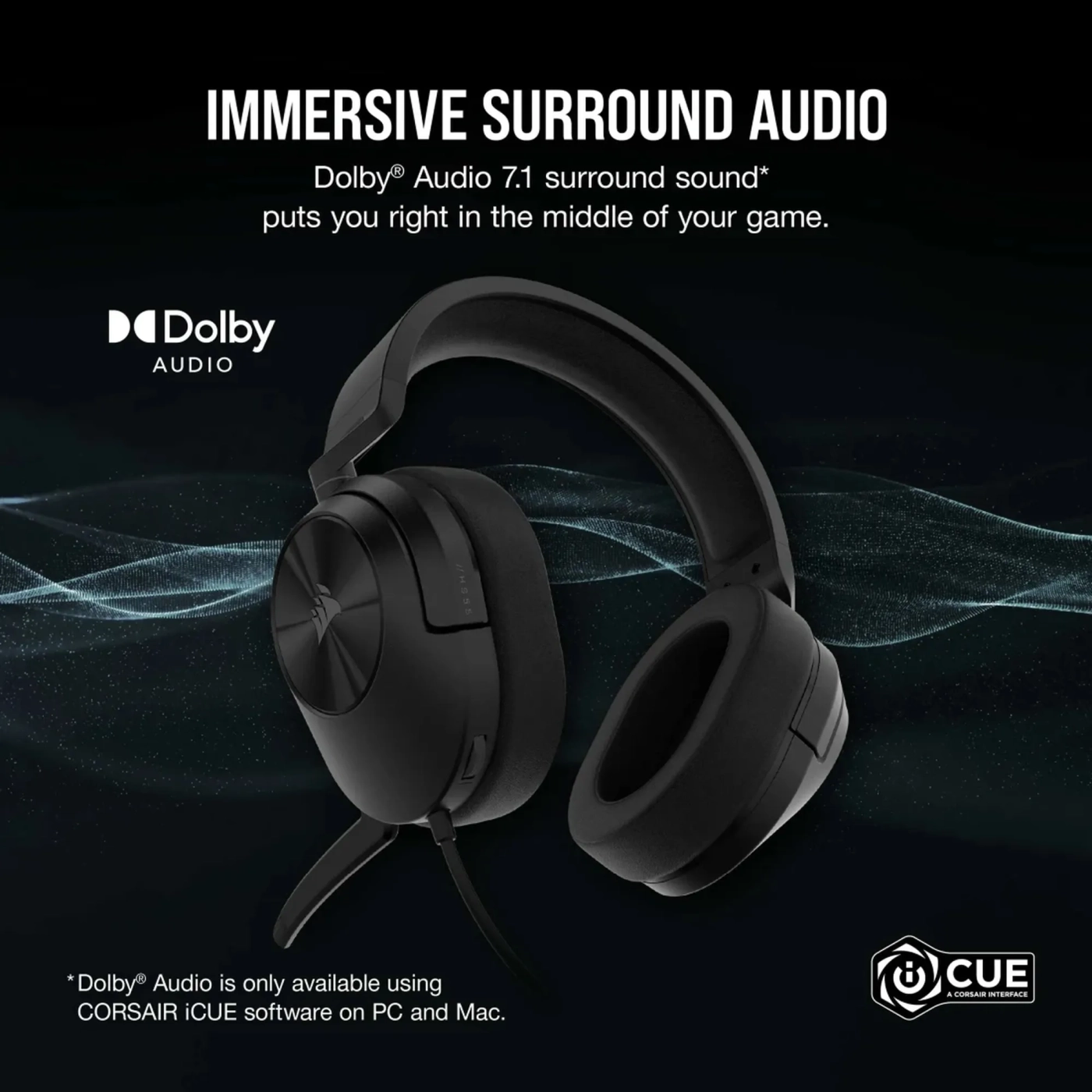 Купить Наушники Corsair HS55 Surround Carbon (CA-9011265-EU) - фото 6