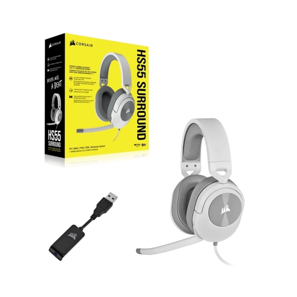Купити Навушники Corsair HS55 Surround White (CA-9011266-EU) - фото 5