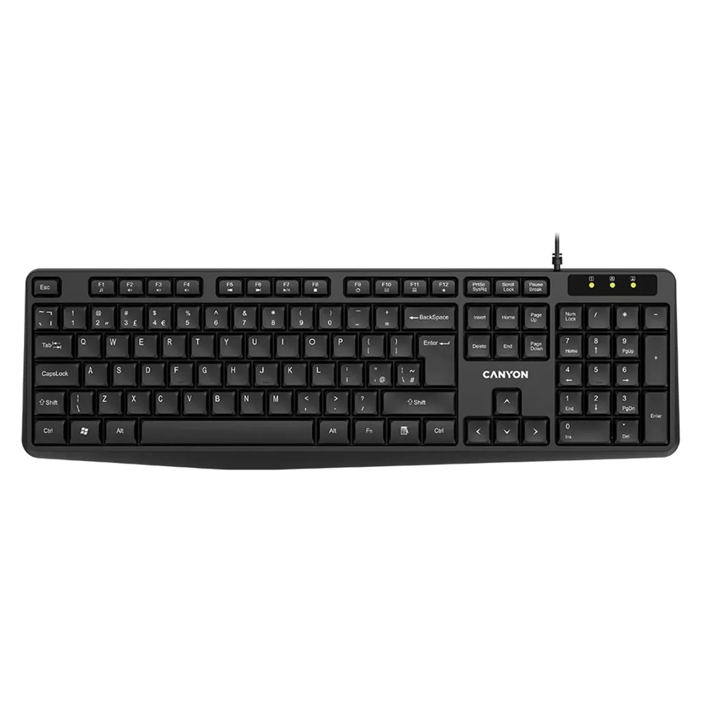 Купить Клавиатура Canyon KB-1 USB UA Black (CNE-CKEY01) - фото 1
