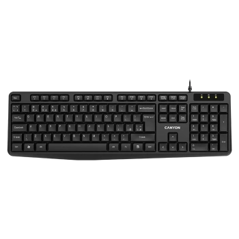 Купити Клавіатура Canyon KB-1 USB UA Black (CNE-CKEY01) - фото 1