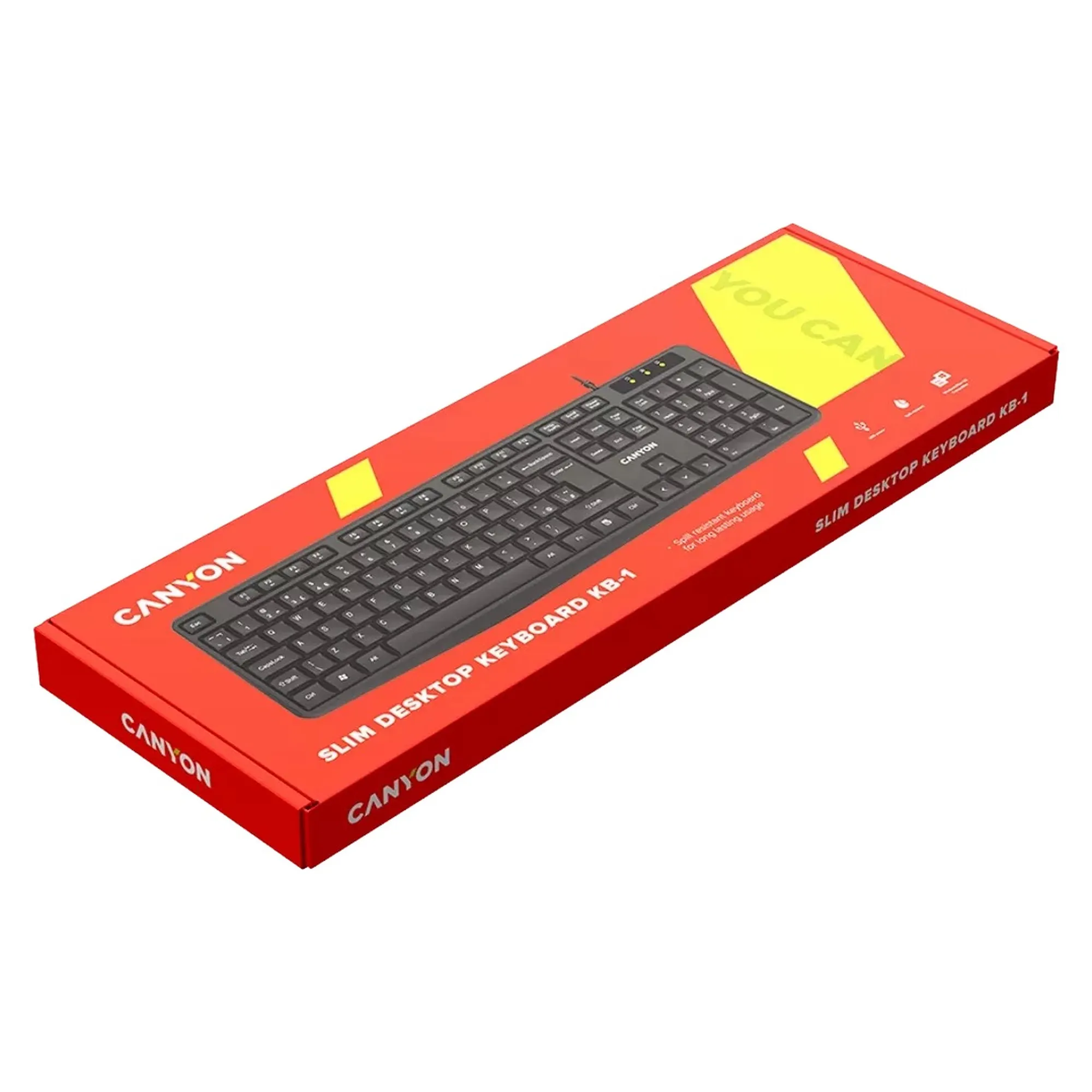 Купить Клавиатура Canyon KB-1 USB UA Black (CNE-CKEY01) - фото 3