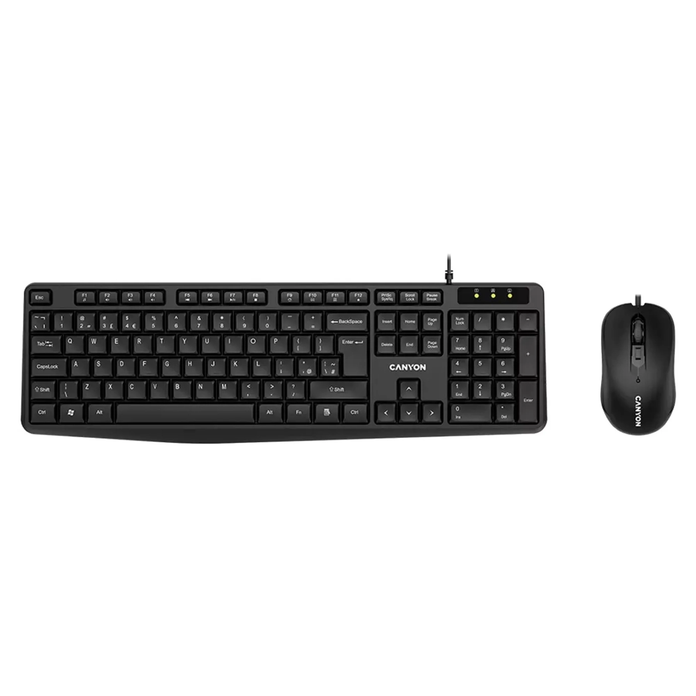 Купить Комплект клавиатура и мышка Canyon SET-1 USB UA Black (CNE-CSET1) - фото 1
