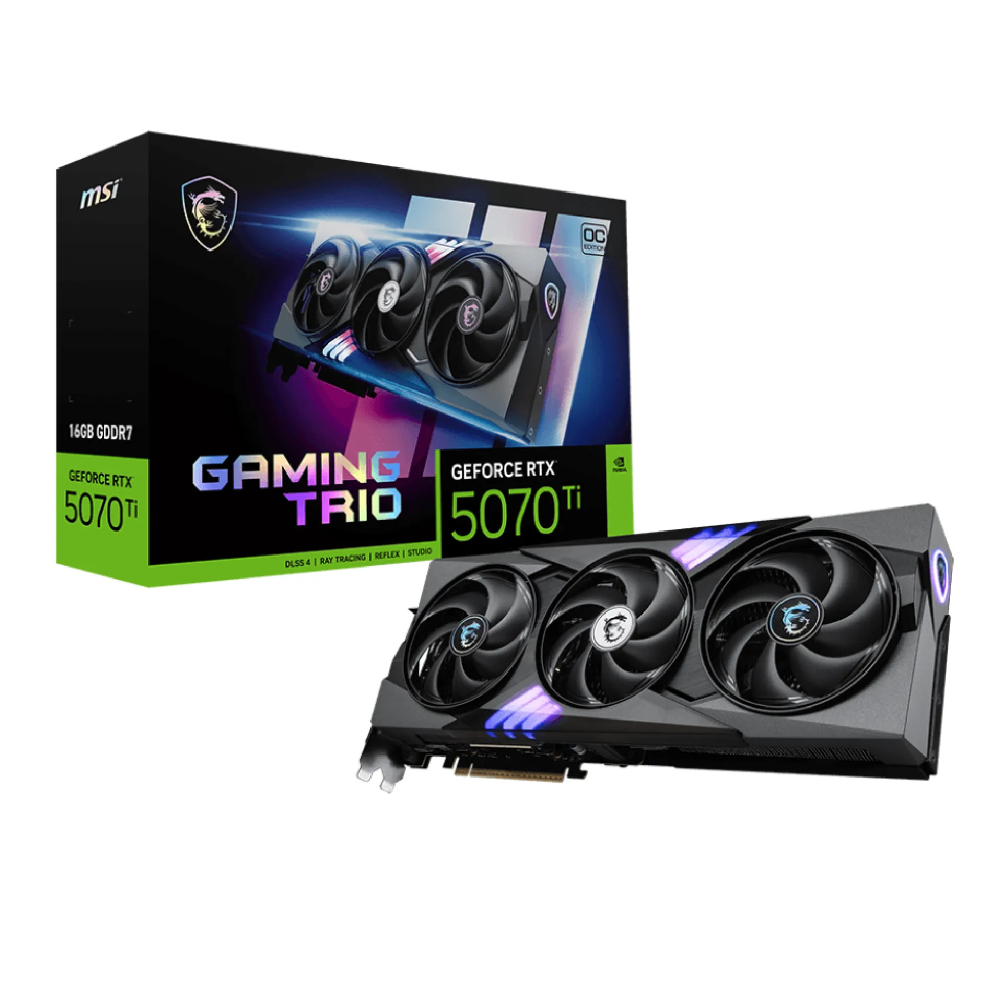 Купити Відеокарта MSI Nvidia GeForce RTX 5070 Ti GAMING TRIO OC PLUS 16GB (912-V531-056) - фото 6