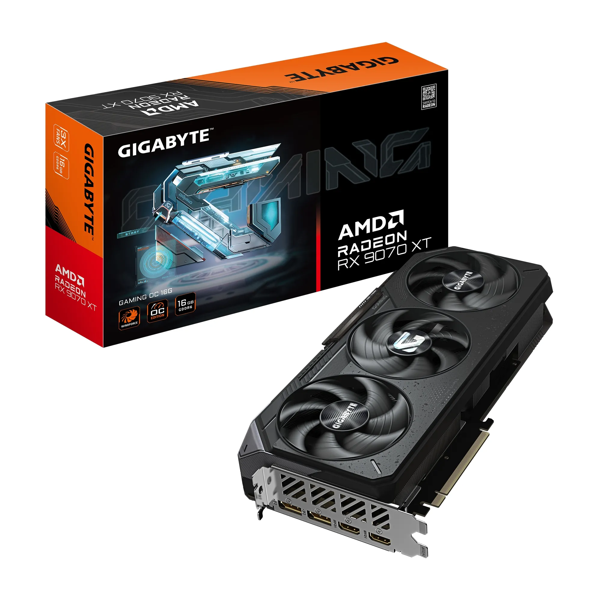 Купить Видеокарта Gigabyte Radeon RX 9070 XT Gaming OC (GV-R9070XTGAMING OC-16GD) - фото 10