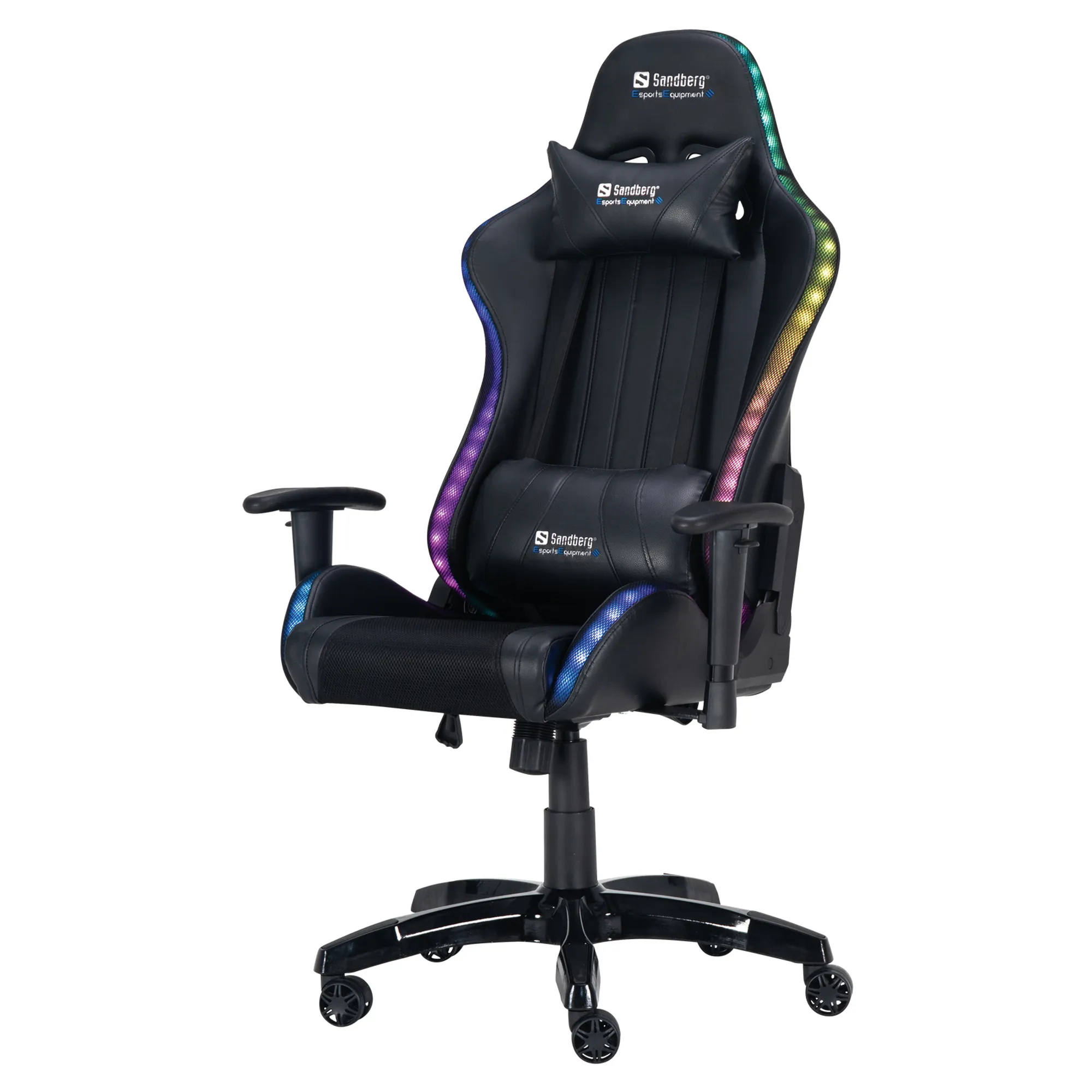 Купить Кресло для геймеров Sandberg Commander RGB Black (640-94) - фото 1