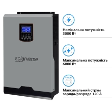 Купить Автономный инвертор Solarverse Ampere 3kW 24V 1 MPPT 220V Однофазный (SV3024A) - фото 2