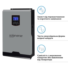 Купить Автономный инвертор Solarverse Ampere 3kW 24V 1 MPPT 220V Однофазный (SV3024A) - фото 3