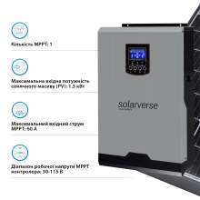 Купить Автономный инвертор Solarverse Ampere 3kW 24V 1 MPPT 220V Однофазный (SV3024A) - фото 4