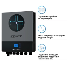 Купить Автономный инвертор Solarverse Ampere Double 8kW 48V 1 MPPT Wi-Fi 220V Однофазный (SV8048AD) - фото 3