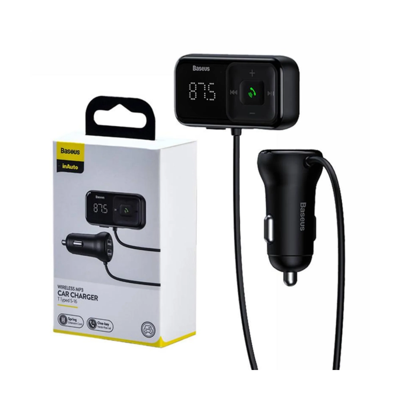 Купить FM-трансмиттер Baseus T-Typed S-16 MP3 Black (CCMT000201) - фото 4