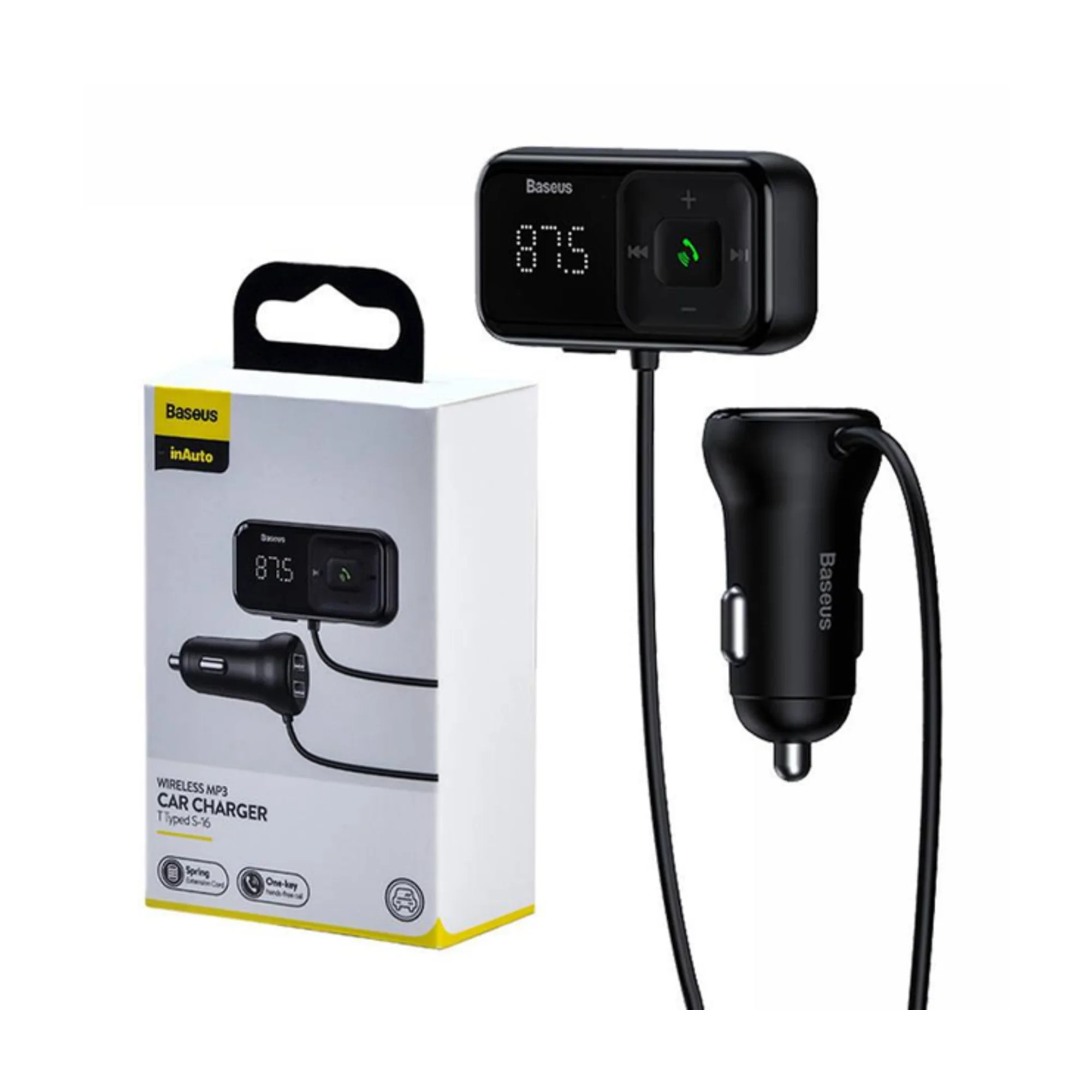 Купить FM-трансмиттер Baseus T-Typed S-16 MP3 Black (CCMT000201) - фото 4