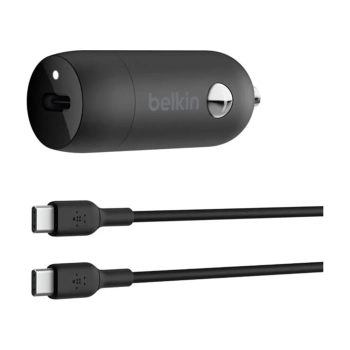 Купити Зарядний пристрій Belkin 30Вт USB-C PD PPS, кабель USB-C/USB-C, 1м, чорний (CCA004BT1MBK-B6) - фото 1