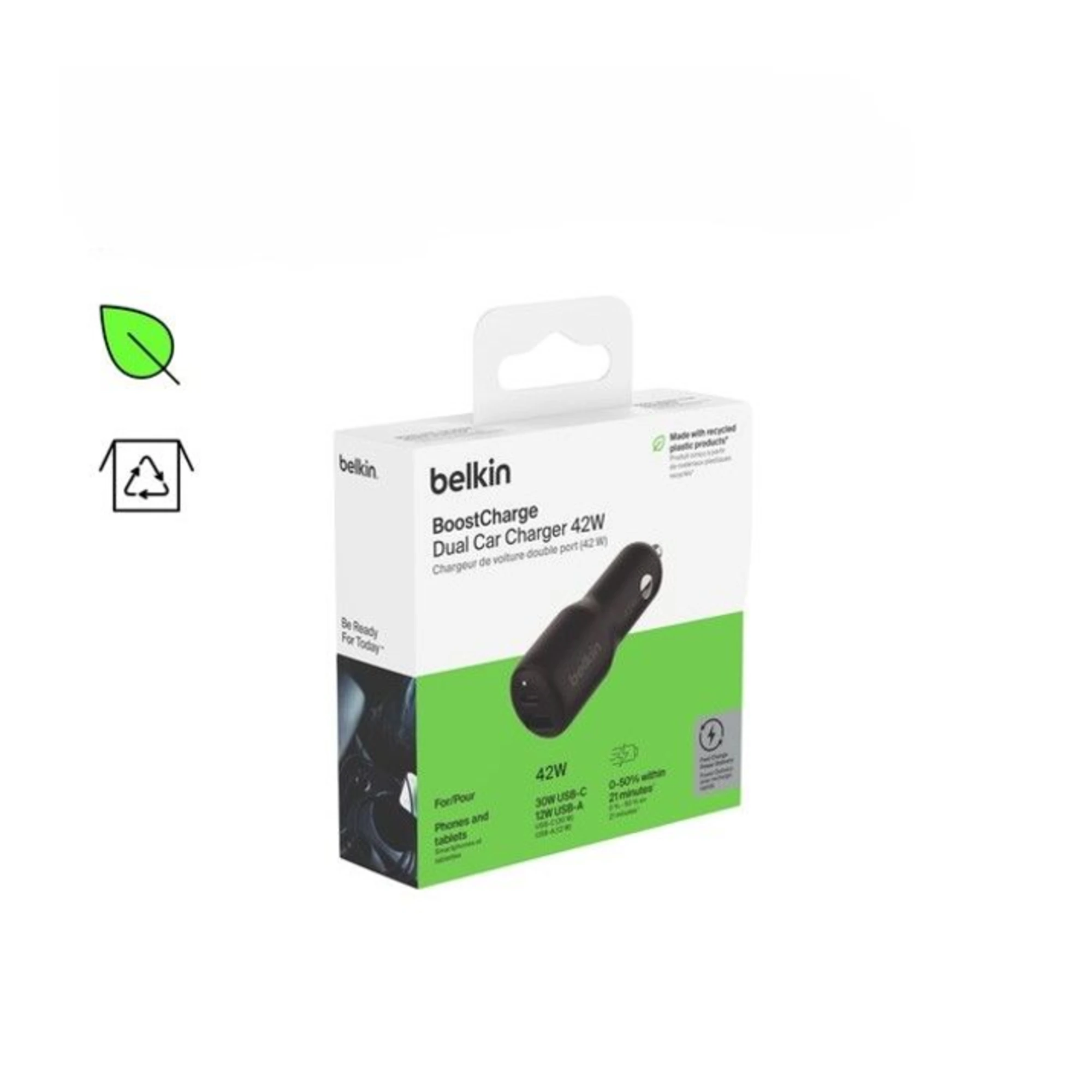 Купить Зарядное устройство Belkin 42Вт USB-A/USB-C PD PPS, чорний (CCB005BTBK) - фото 6
