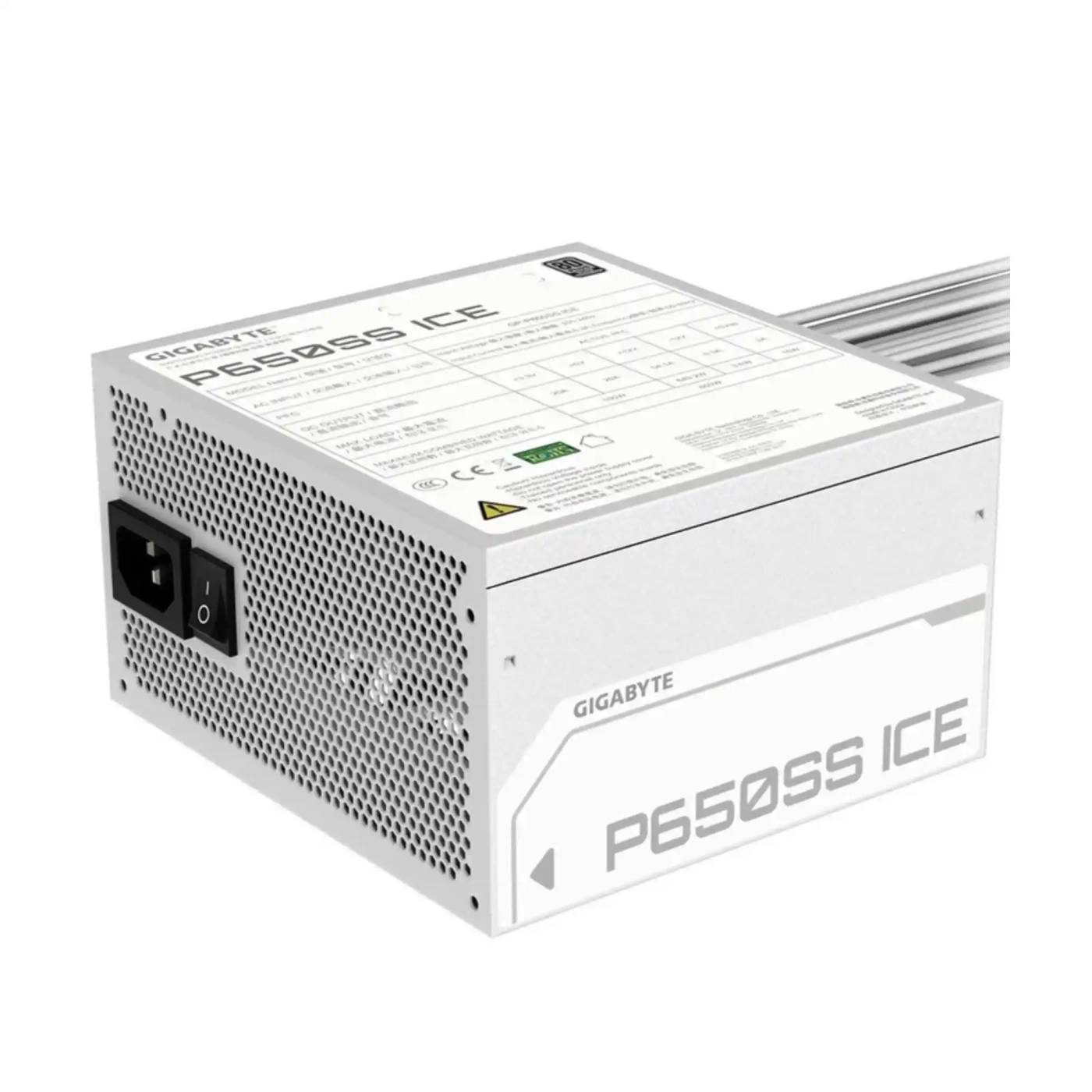 Купити Блок живлення GIGABYTE P650SS 650W 80+Silver White (GP-P650SS ICE) - фото 1