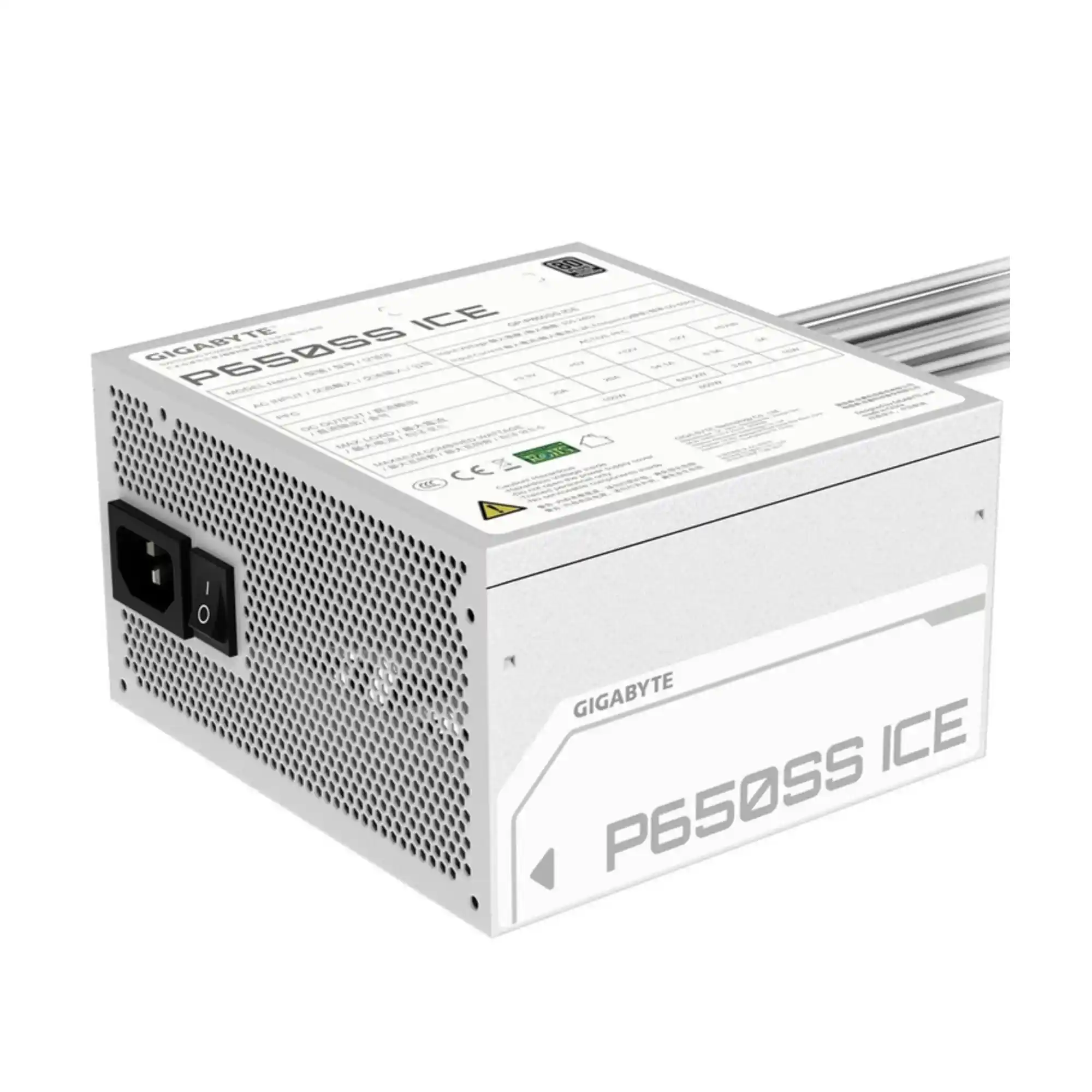 Купити Блок живлення GIGABYTE P650SS 650W 80+Silver White (GP-P650SS ICE) - фото 1