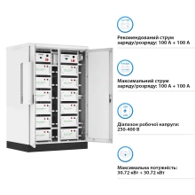 Купить Блок батарей GSL 2x307.2V 280Ah 2x86kWh LiFePO4 IP67 Fire Extinguisher Air Conditioner (GSL-BESS-170Dual) - фото 3