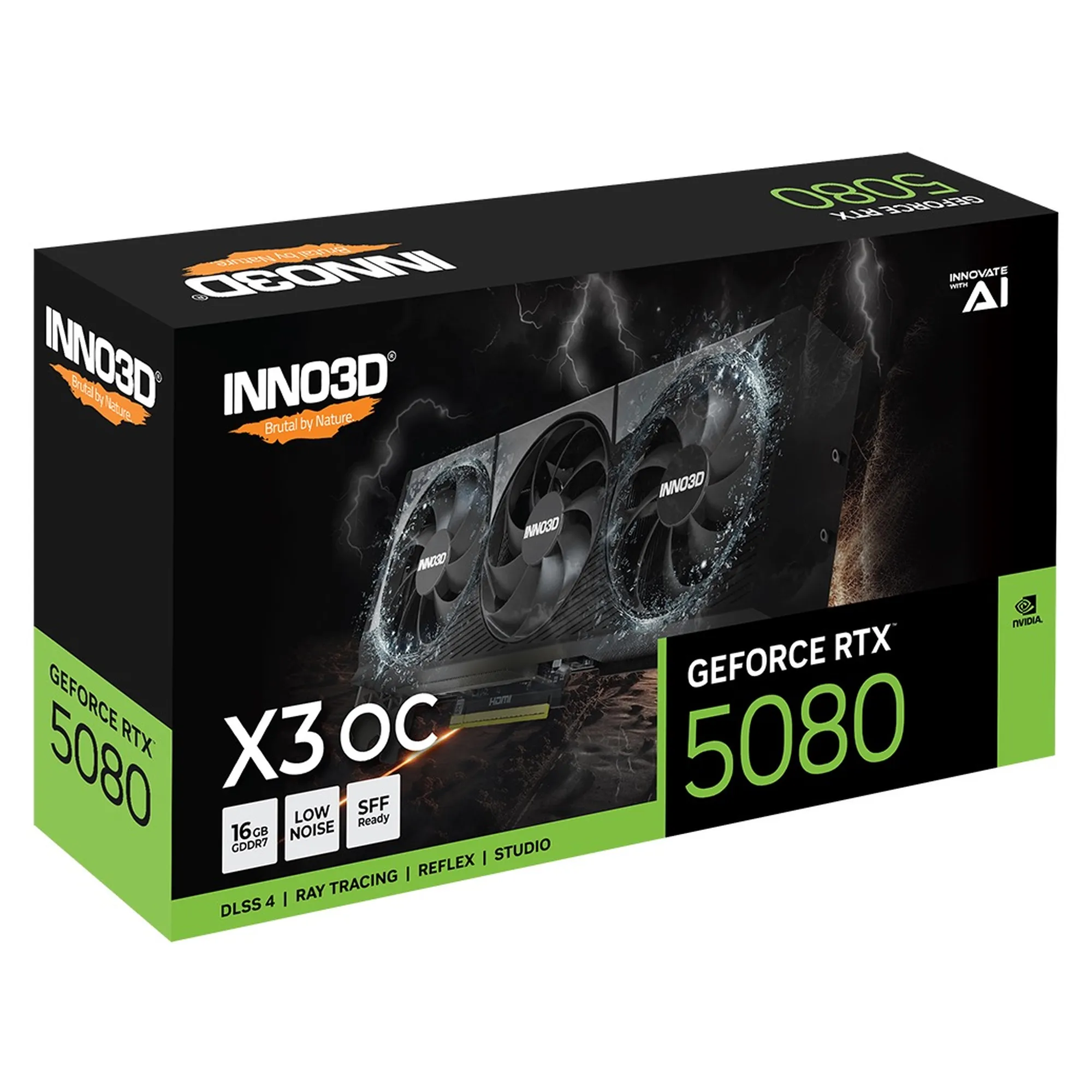 Купить Видеокарта Inno3D Nvidia GeForce RTX 5080 X3 OC 16GB (N50803-16D7X-17603930) - фото 3