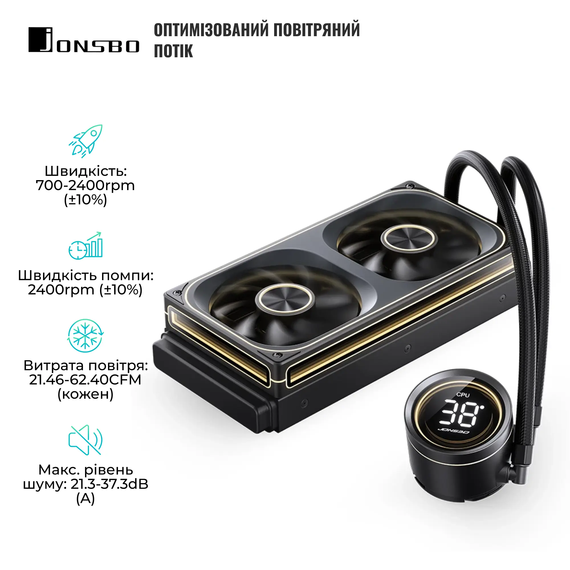 Купить Система водяного охлаждения Jonsbo TH-240 Black - фото 4