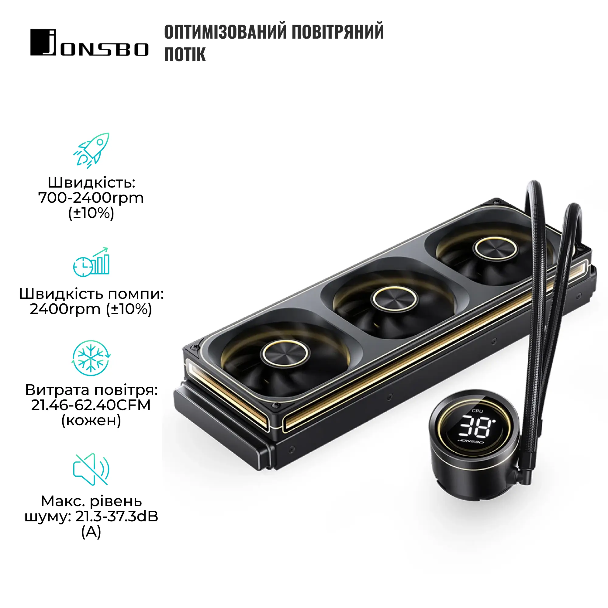 Купить Система водяного охлаждения Jonsbo TH-360 Black - фото 4