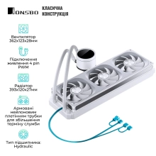 Купить Система водяного охлаждения Jonsbo TH-360 White - фото 3