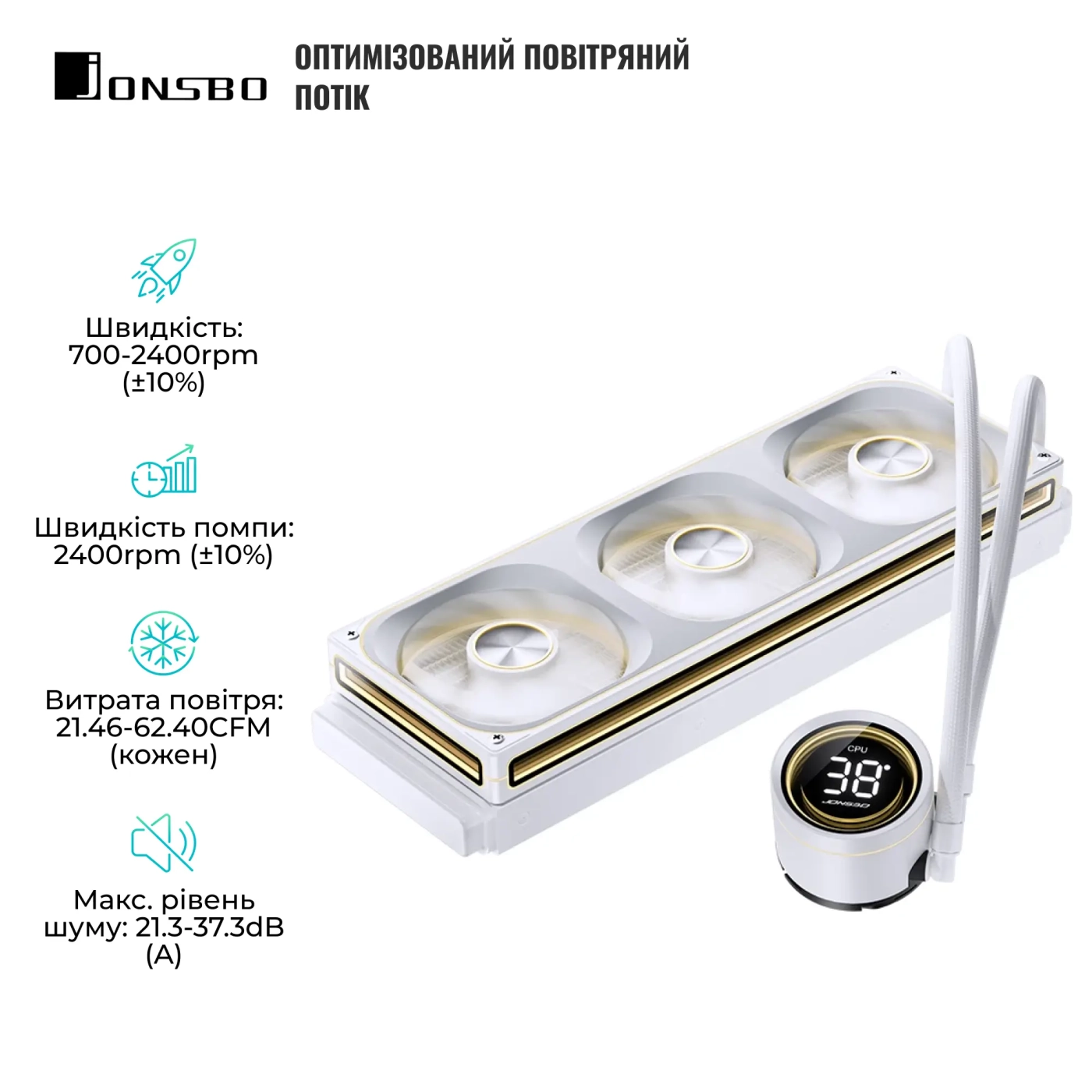 Купить Система водяного охлаждения Jonsbo TH-360 White - фото 4