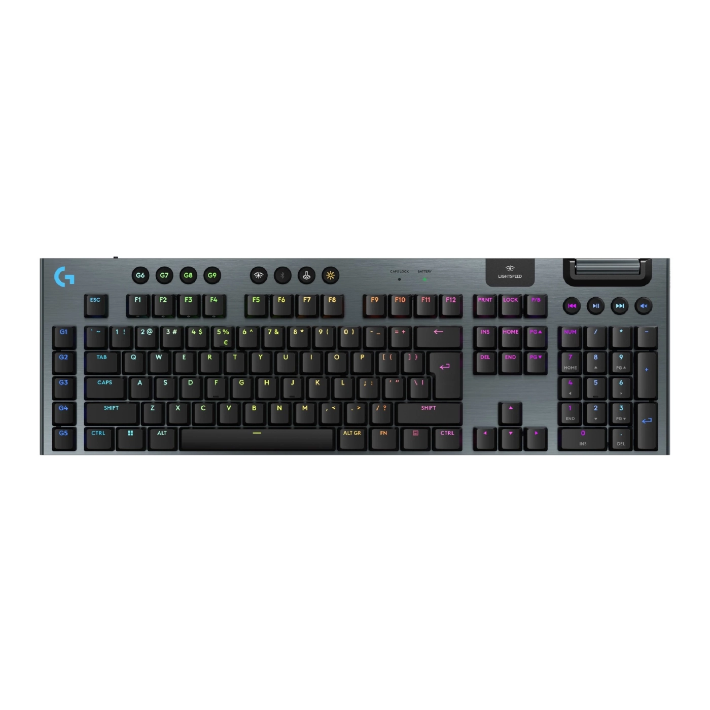 Купити Клавіатура Logitech G915 X Lightspeed Switch-Clicky Wireless/Bluetooth/USB UA Black (920-012709) - фото 1