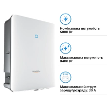 Купити Гібридний інвертор SUNGROW SH6.0RS-V11 6kW HV 2 MPPT 220V Однофазний (ASH00099) - фото 2