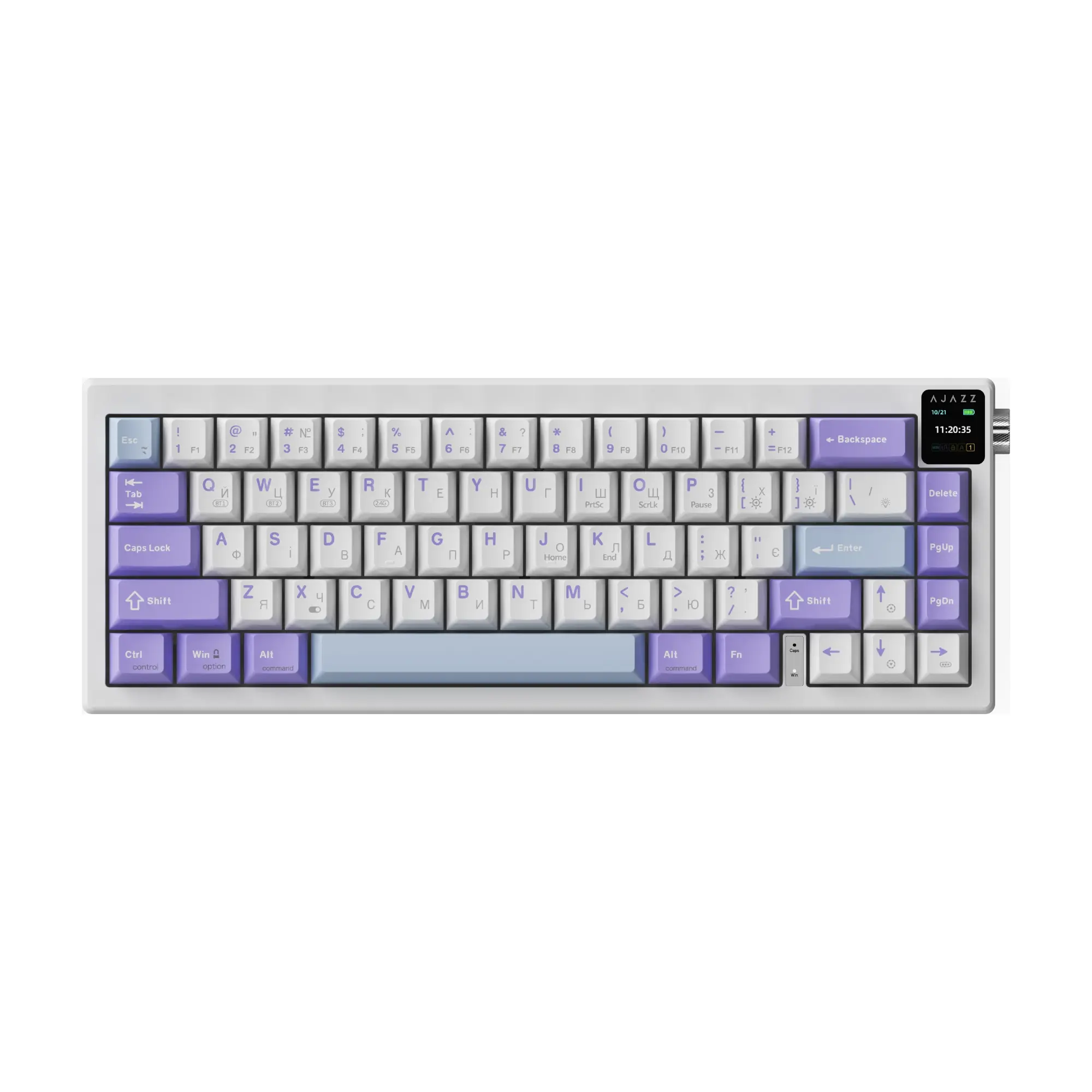Купить Клавиатура Ajazz AK650 RGB Flying Fish Switch Wireless With Screen (AK650-FF-PWB) Purple - фото 1