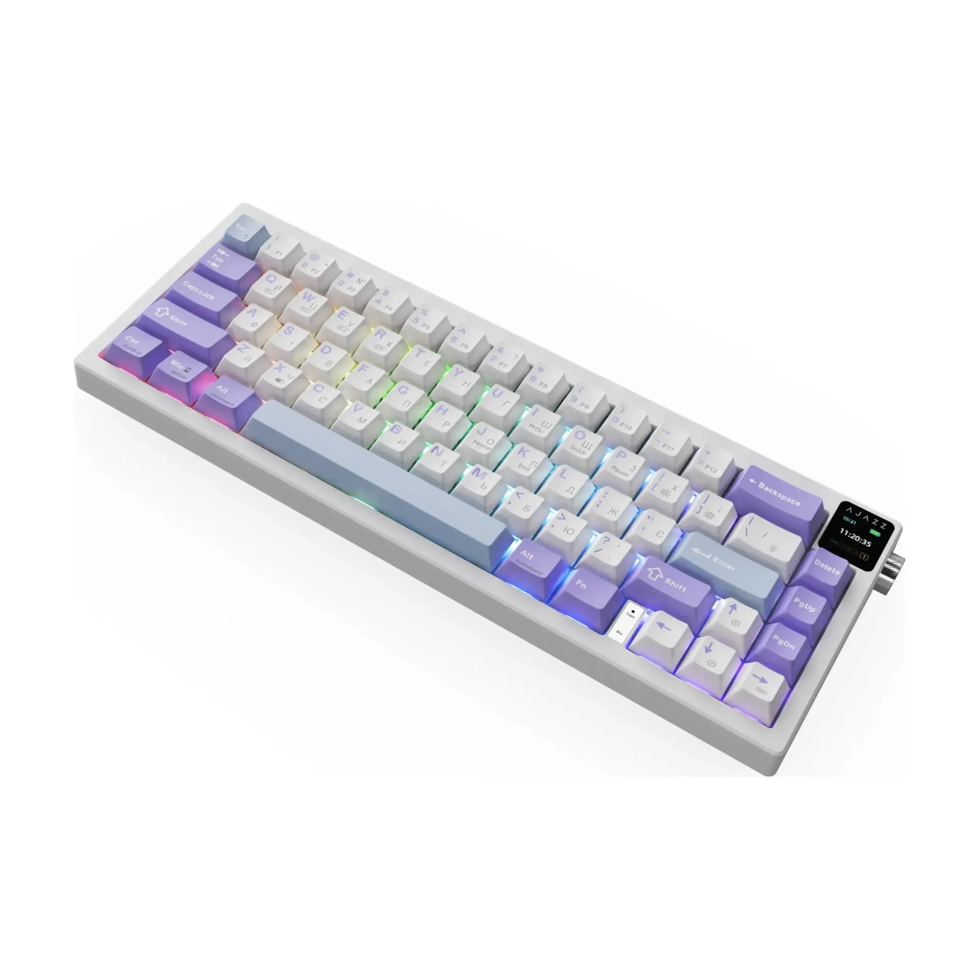 Купить Клавиатура Ajazz AK650 RGB Flying Fish Switch Wireless With Screen (AK650-FF-PWB) Purple - фото 5