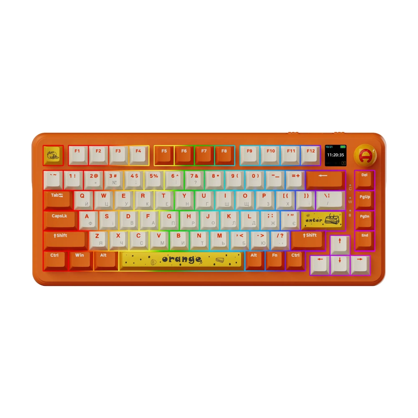 ニスケンバッカー Клавиатура Ajazz AK820 MAX RGB Avocado Switch Wireless With Screen