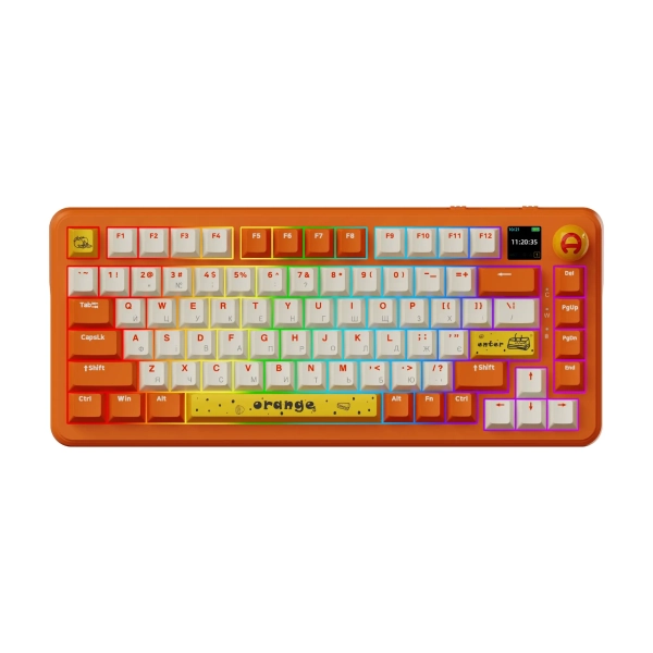 Купить Клавиатура Ajazz AK820 MAX RGB Avocado Switch Wireless With Screen (AK820MAX-AS-OW) Orange - фото 2