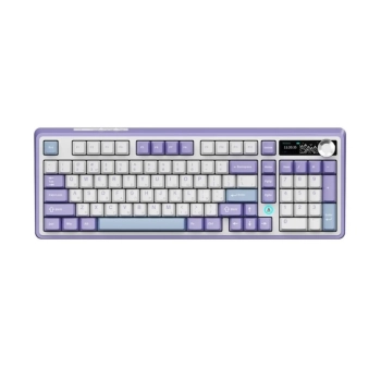 Купить Клавиатура Ajazz AK980 RGB Clear Sky Switch Wireless With Screen (AK980-CS-PWB) Purple - фото 1