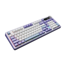 Купити Клавіатура Ajazz AK980 RGB Clear Sky Switch Wireless With Screen (AK980-CS-PWB) Purple - фото 4