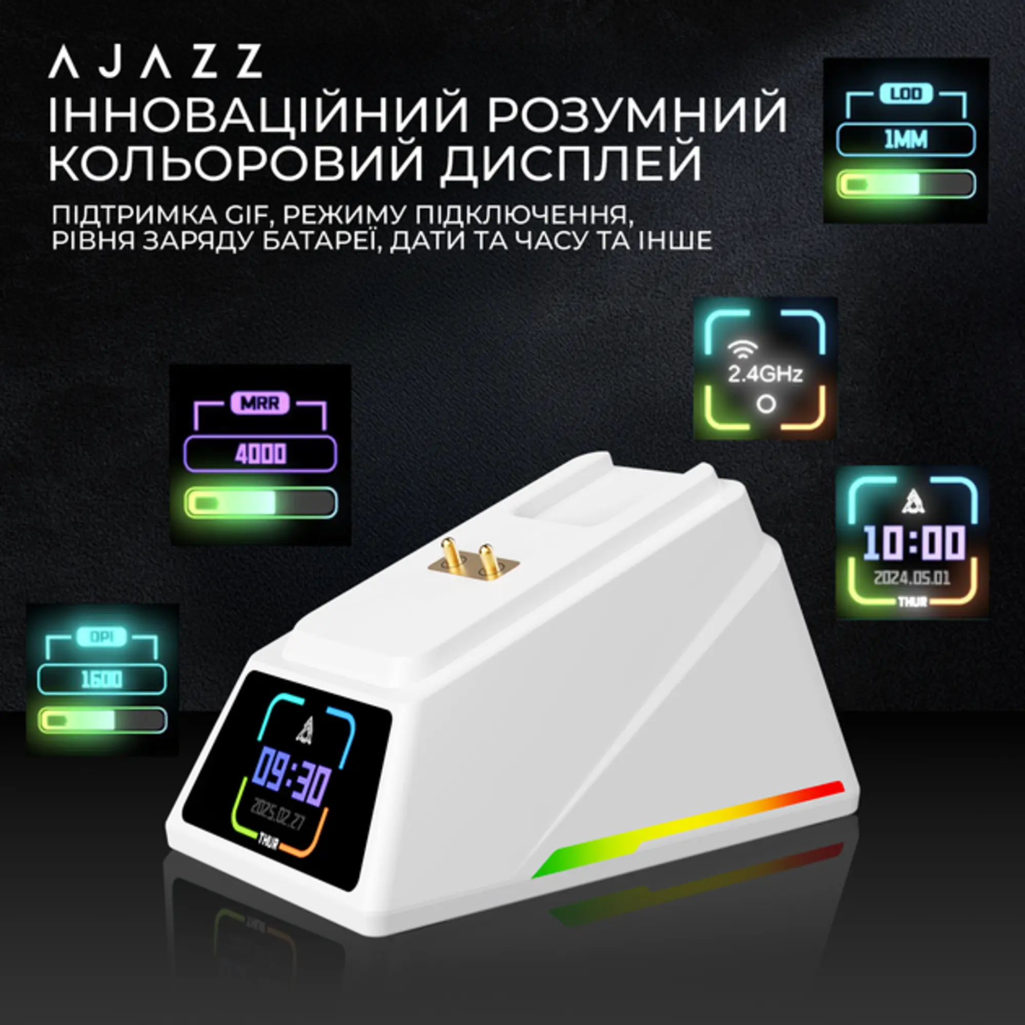 Купить Мышь Ajazz AJ159 APEX Wireless (AJM159-A-W) White - фото 8