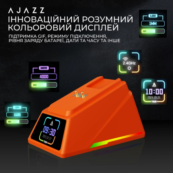 Купити Мишка Ajazz AJ179 APEX Wireless (AJM179-A-O) Orange - фото 8